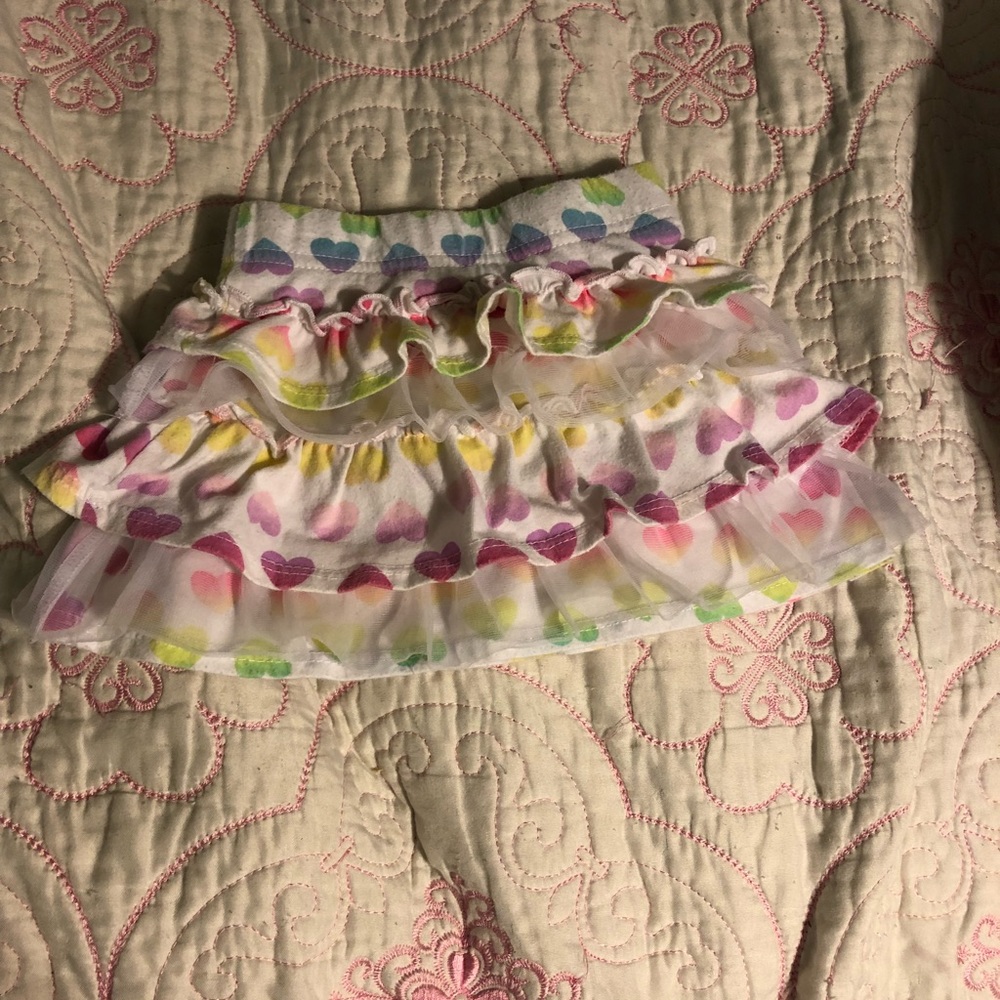 Skirt with heart designs